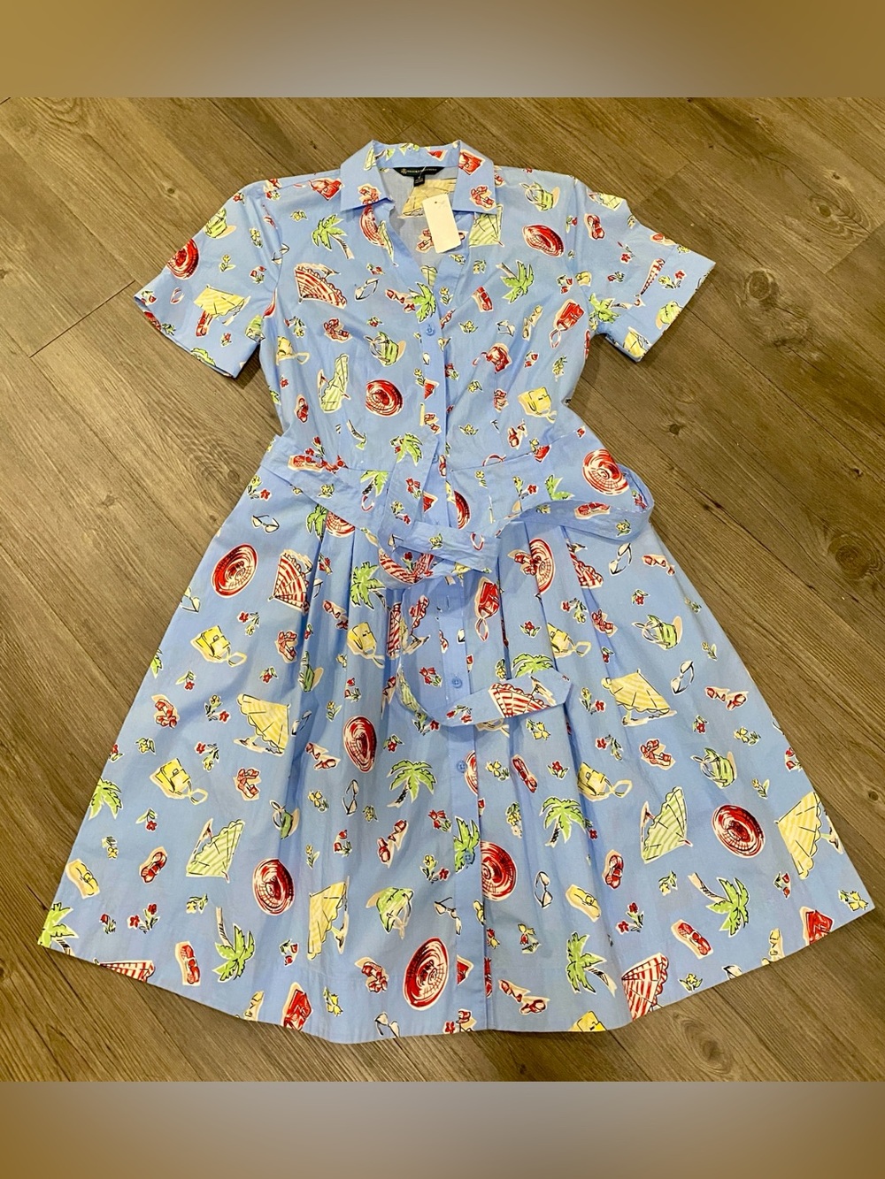 Brooks Brothers Button Up Vacation Printed Dress